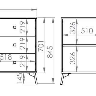 Komoda 160 na nózkach Agis 04 duża szafka nowoczesna loft