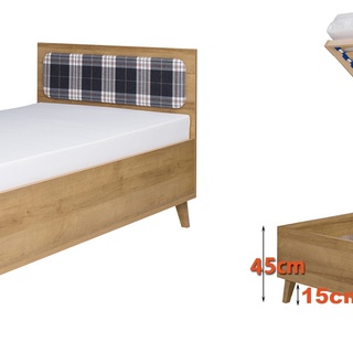 łóżko 90x200 podnoszone z pojemnikiem Memone 04 pojedyncze jednoosobowe na nóżkach do sypialni pokoju