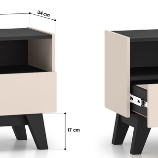 szafka 50 mała z szufladą nóżkami Freshion 06 stolik nocny nowoczesny