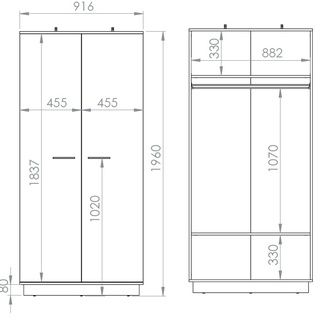 zestaw mebli loft meblościanka Modesto 8 komoda witryna szafka rtv szafa meblościanka dąb stylowy + czarny do pokoju salonu