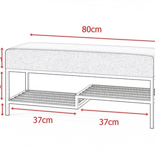 ławka 80 loft Good P z siedziskiem półką na buty do przedpokoju