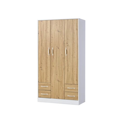 Szafa 120 pojemna wysoka PERFECT 01 garderoba półki szuflady drążek