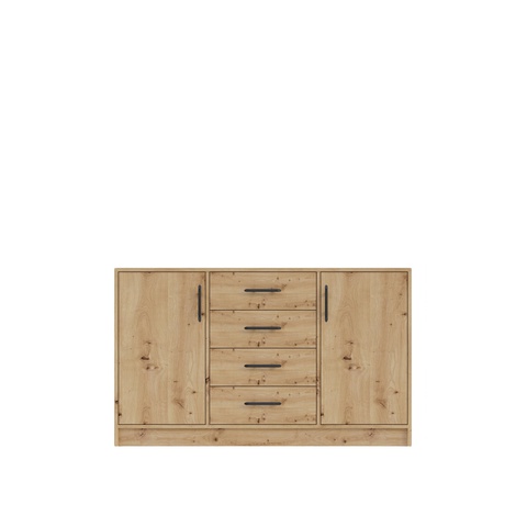 komoda 140 z szufladami półkami drzwiami Smart SRK1 duża pojemna szeroka szafka artisan do pokoju sypialni salonu