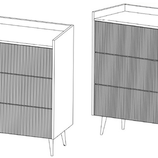 komoda 150 z szufladami nogami Ademo 03 szafka duża nowoczesna