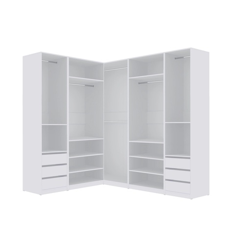 Szafa 191 - 240 - 380 narożna zestaw TRES S modułowa garderoba duża