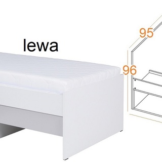 zestaw mebli Joker 1 komplet łóżko pojedyncze szafa trzydrzwiowa duża komoda komplet biały grafit szary dąb do pokoju sypialni