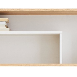 Zestaw mebli z biurkiem komodą szafą Pixel 8 komplet meblościanka młodzieżowa dziecięca dąb biały szary do pokoju