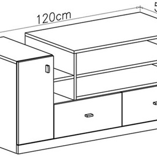 szafka 120 rtv pod telewizor Mobi MO12 stolik telewizyjny młodzieżowy