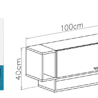 półka 100 zamykana Mobi MO13 szafka wisząca nad biurko komodę