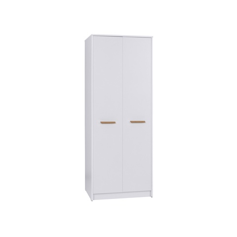 Szafa 75 dwudrzwiowa GRANT 13N ubraniowa biała do pokoju sypialni