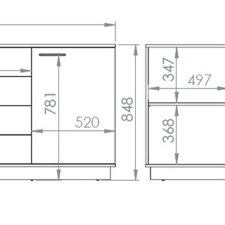 zestaw mebli z oświetleniem Modesto 6 komoda witryna podświetlona loft dąb stylowy + czarny do pokoju salonu