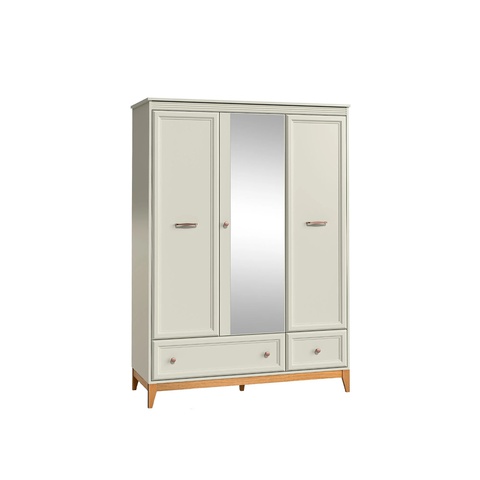 Szafa 135 ,5 z lustrem WINDSOR 15 ubraniowa szuflady półki na nóżkach