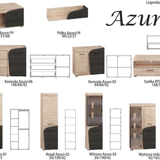 Półka wisząca Azuro 08